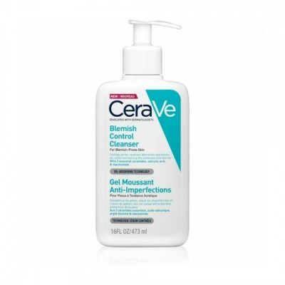 CeraVe Blemish Control Cleanser 473ml – Καθαριστικό Προσώπου με Σαλικυλικό Οξύ για Ακμή & Μαύρα Στίγματα