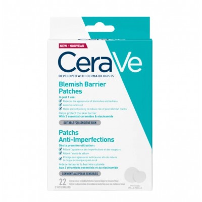 CeraVe Blemish Barrier Patches 22τμχ – Στοχευμένη Φροντίδα κατά των Ατελειών με Κεραμίδια