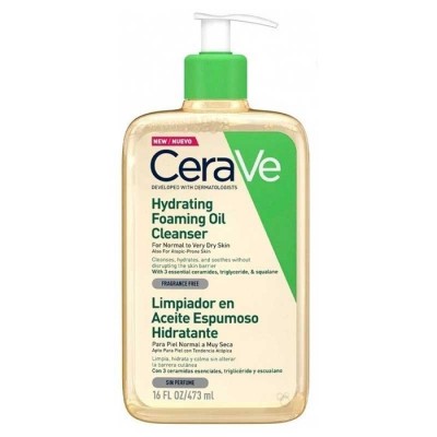 CeraVe Hydrating Foaming Oil Cleanser – Λάδι Καθαρισμού για Πρόσωπο & Σώμα με Σκουαλάνιο & Κεραμίδια (473ml)