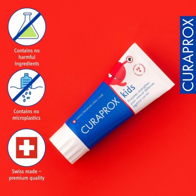 Curaprox Kids Παιδική Οδοντόκρεμα Φράουλα 60ml με Φθόριο 950ppm
