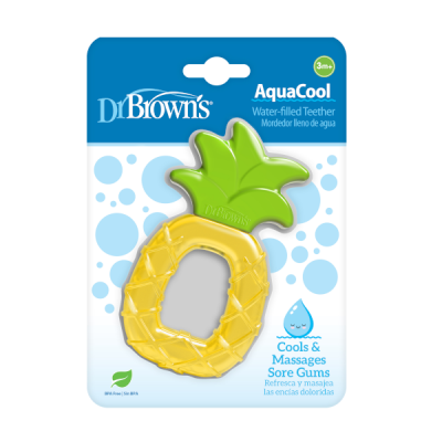 Dr. Brown’s AquaCool™ Κρίκος Οδοντοφυΐας Νερού – Ανανάς 3 m+: Κλινικά Σχεδιασμένη Δροσερή Ανακούφιση για Βρέφη