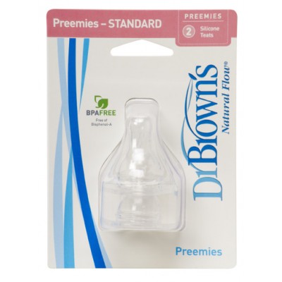 Dr. Brown’s Θηλές Σιλικόνης για Στενό Λαιμό Επίπεδο 0 | 0+ μηνών | 2 τεμάχια