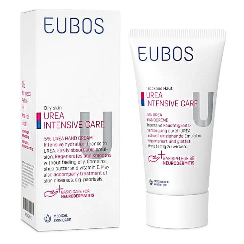 Eubos Hand Cream Urea 5% 75ml – Εντατική Κρέμα Χεριών για Ξηρό & Σκασμένο Δέρμα με Ουρία & Πανθενόλη Περιποίηση Άκρων 