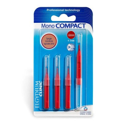 ELGYDIUM Clinic Mono Compact 0.7mm – Μεσοδόντια Βουρτσάκια για Καθημερινή Στοχευμένη Φροντίδα (4 Τεμάχια)
