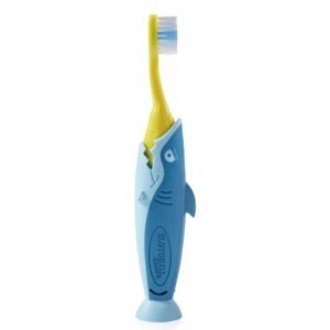 Elgydium Kids Shark Οδοντόβουρτσα 2-6 Ετών – Μαλακή Φροντίδα με Διασκεδαστικό Σχεδιασμό Καρχαρία! Στοματική φροντίδα