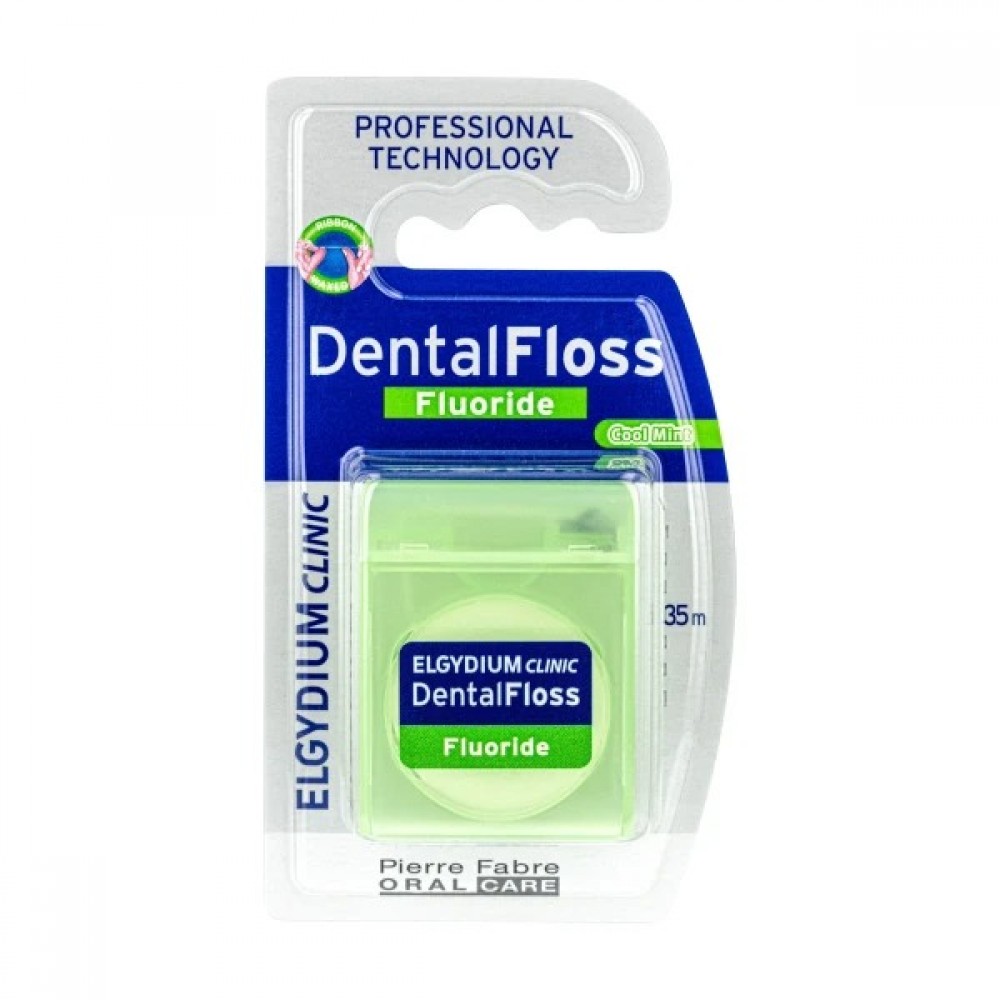 ELGYDIUM Clinic Fluoride Cool Mint – Οδοντικό Νήμα με Φθόριο & Δροσερή Μέντα (35m) Στοματική φροντίδα