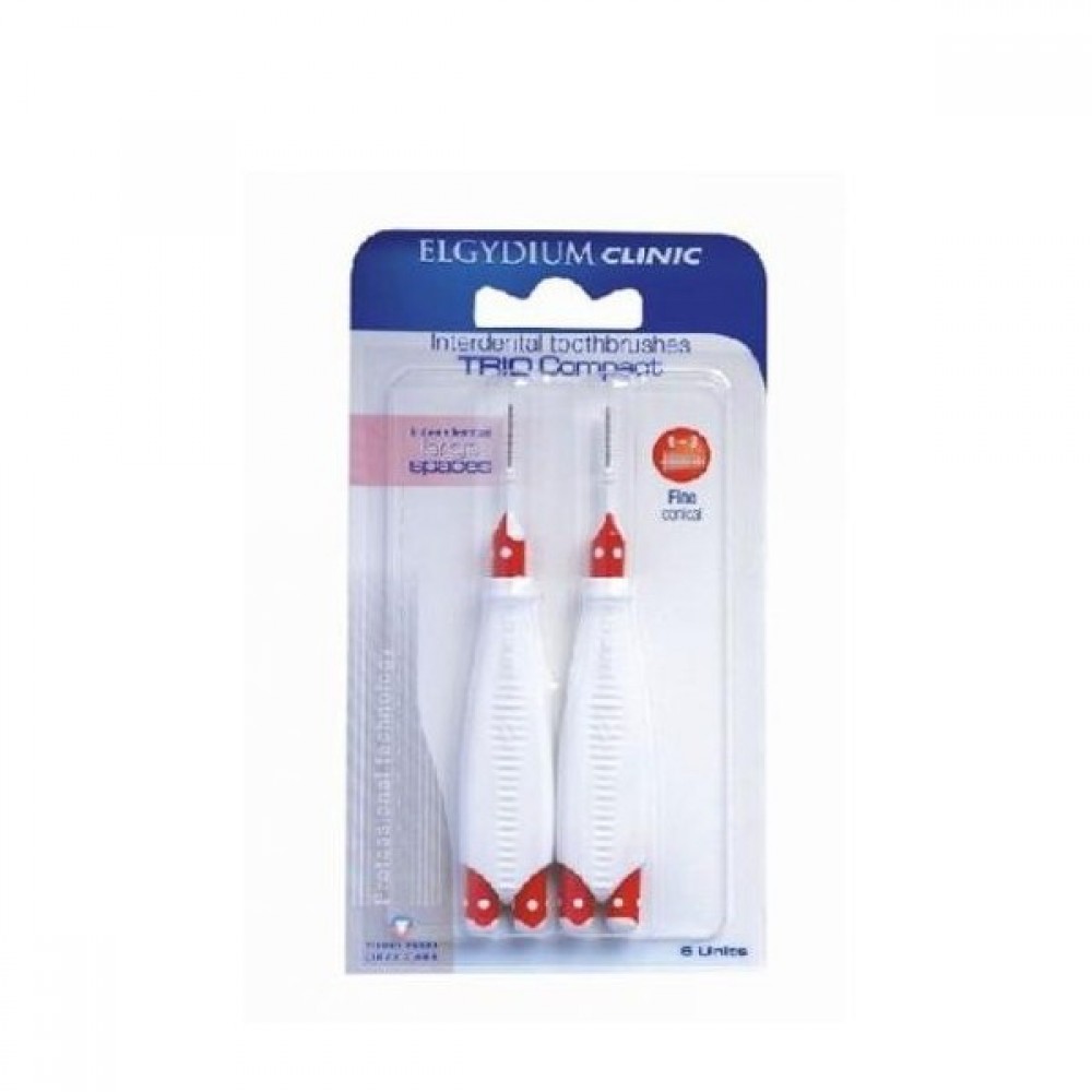 ELGYDIUM Clinic Interdental Brushes Trio Compact 3 – Μεσοδόντια Βουρτσάκια για Βαθύ Καθαρισμό (2 Τεμάχια) Στοματική φροντίδα