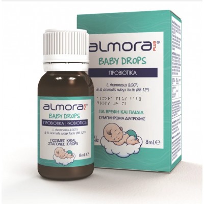 Almora Plus Baby Drops για Βρέφη και Παιδιά 8ml – Ισορροπία Ηλεκτρολυτών & Εντερικής Λειτουργίας από Τις Πρώτες Ημέρες