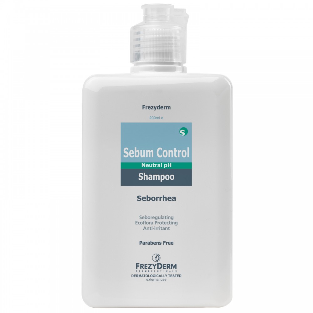 Frezyderm Sebum Control Shampoo 200ml – Σαμπουάν Ρύθμισης Σμήγματος & Ανακούφισης Τριχωτού Φροντίδα μαλλιών