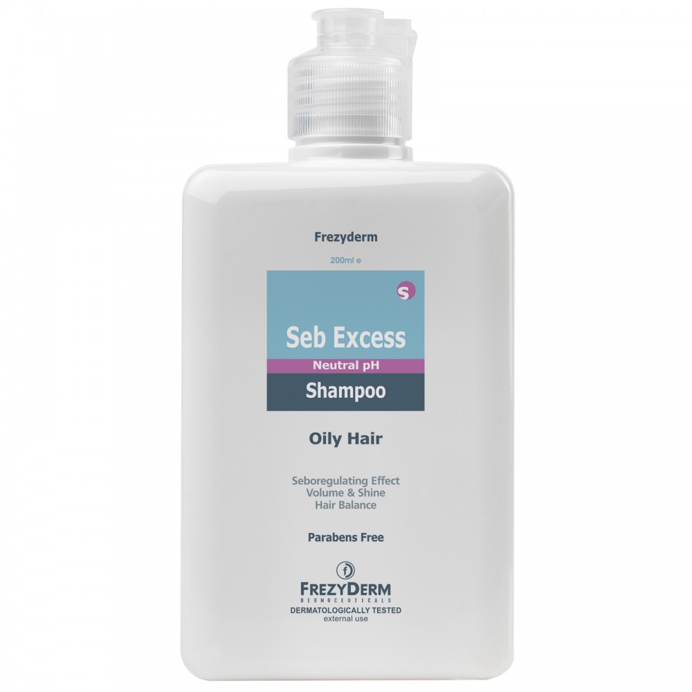 Frezyderm SEB EXCESS Shampoo 200ml – Σαμπουάν Ρύθμισης Σμηγματόρροιας & Ερεθισμών Τριχωτού Φροντίδα μαλλιών