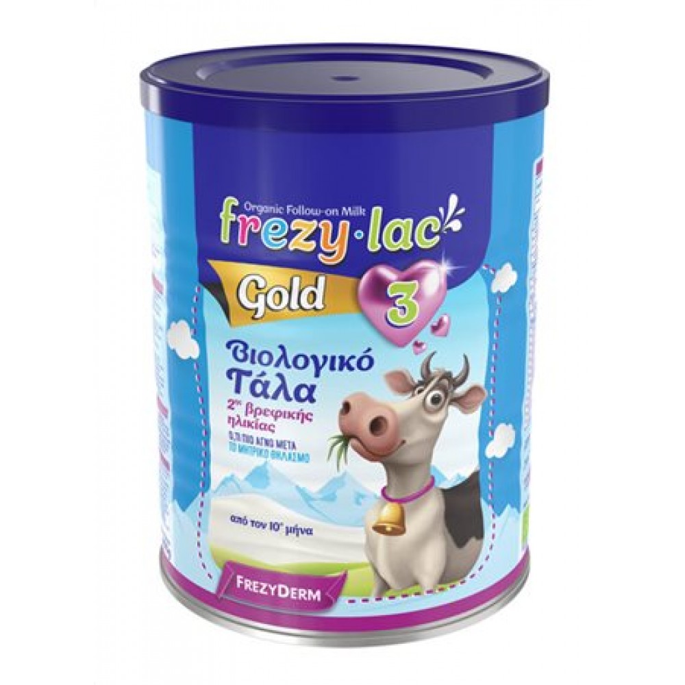 Frezylac Gold 3 Πίνω & Μεγαλώνω Βιολογικό Ρόφημα Γάλακτος από τον 10ο Μήνα, 900g Βρεφική διατροφή