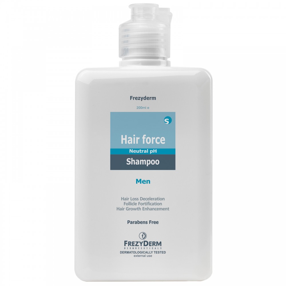 Frezyderm HAIR FORCE Shampoo Men 200ml – Ανδρικό Σαμπουάν Κατά της Τριχόπτωσης με Επιστημονική Ακρίβεια Φροντίδα μαλλιών