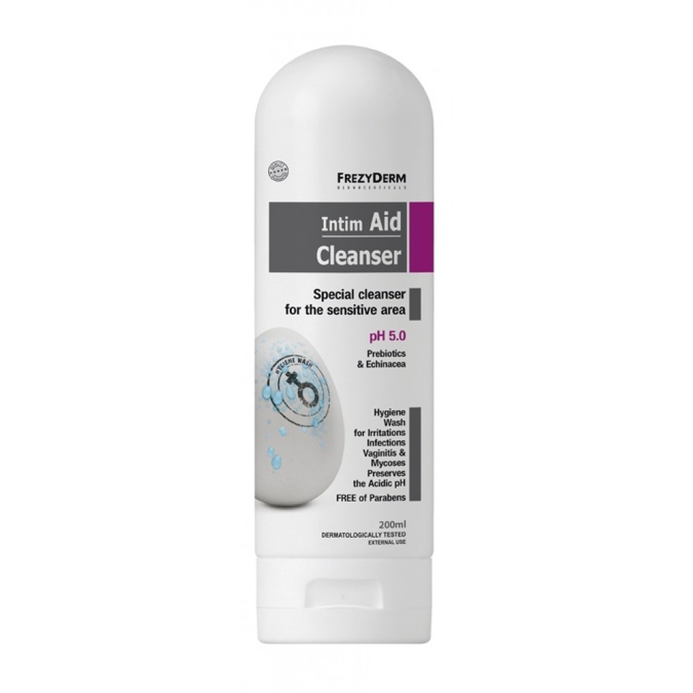 Frezyderm Intim Aid Cleanser – Καθαριστικό Ευαίσθητης Περιοχής για Πρόληψη και Ανακούφιση από Ερεθισμούς | 200ml Ευαίσθητη Περιοχή 