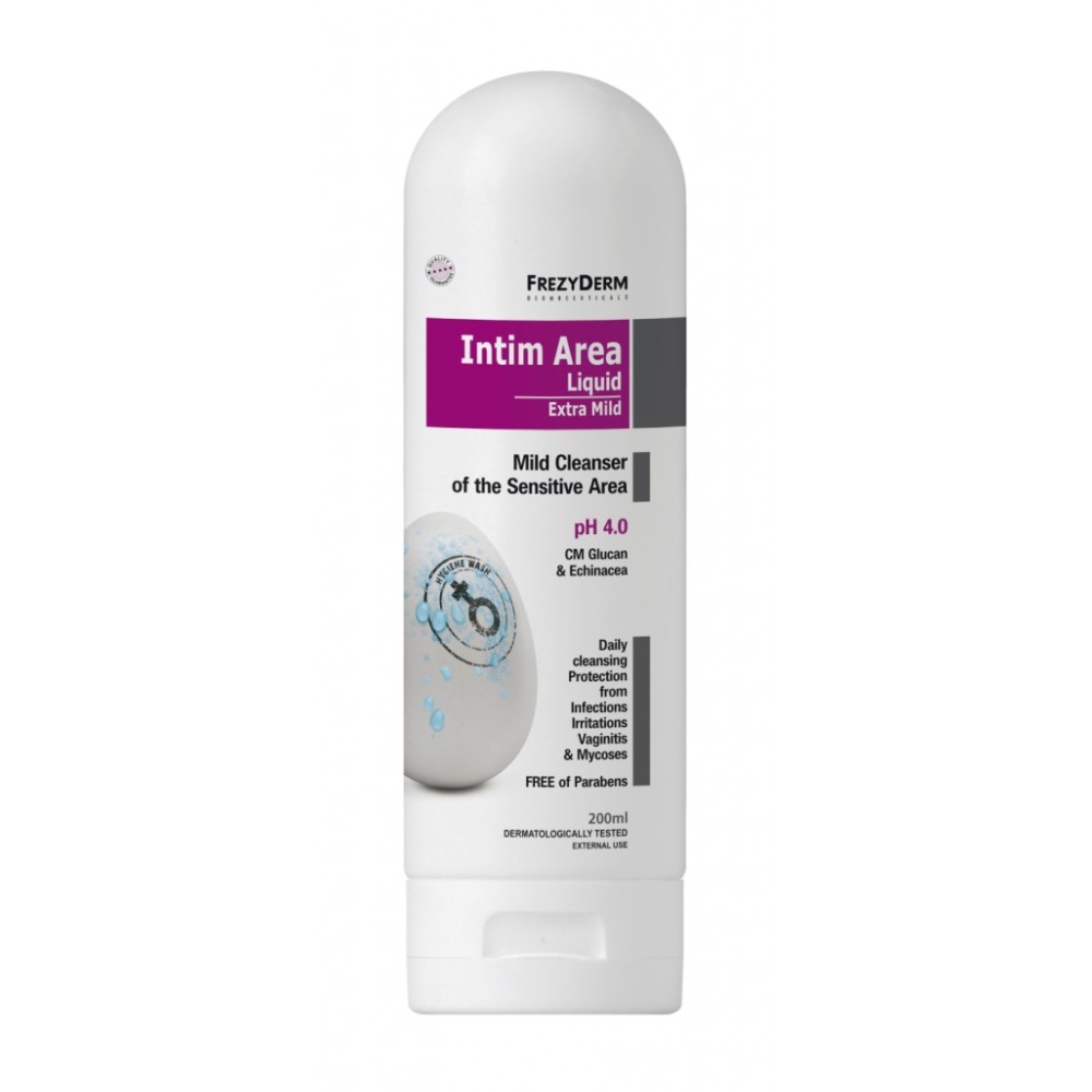 Frezyderm Intim Area Liquid – Ήπιο Καθαριστικό Υγρό για την Ευαίσθητη Περιοχή | pH 4.5 | 200ml Ευαίσθητη Περιοχή 