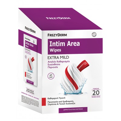 Frezyderm Intim Area Wipes – Υποαλλεργικά Μαντηλάκια Καθαρισμού για την Ευαίσθητη Περιοχή | Για Άμεση Φρεσκάδα & Υγιεινή