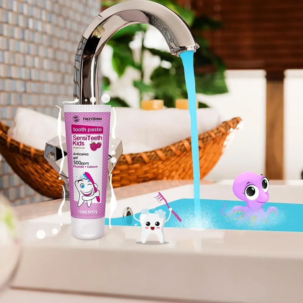 Frezyderm SensiTeeth Kids Toothpaste 500ppm, 50ml – Παιδική Οδοντόκρεμα Κατά της Τερηδόνας για Ηλικίες 3–6 Ετών Στοματική φροντίδα