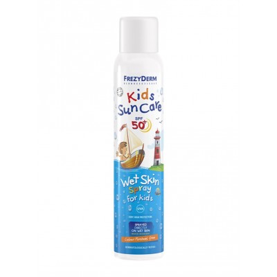 Frezyderm Kids Suncare SPF 50+ Wet Skin Spray – Αντηλιακή Προστασία για Παιδιά με Ευαίσθητο Δέρμα