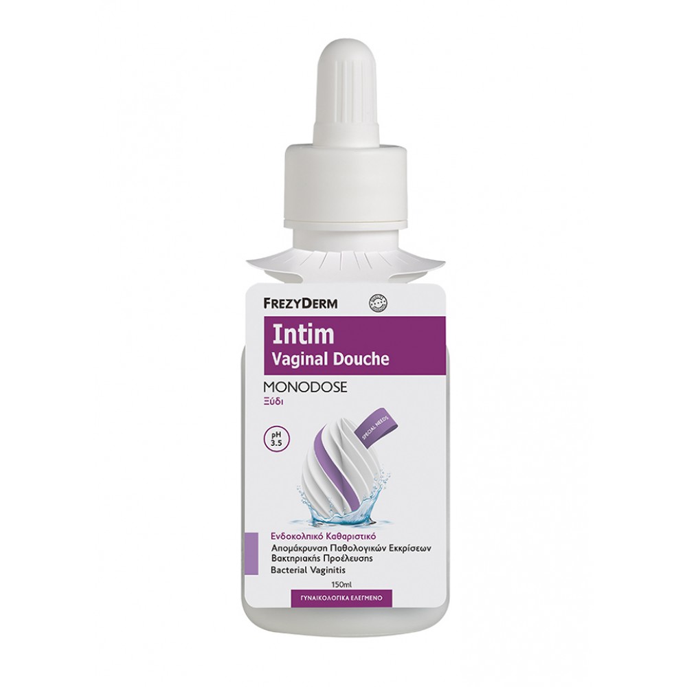 Frezyderm Intim Vaginal Douche Monodose Ξύδι – Ενδοκολπικό Καθαριστικό με pH 3.5 για Επαναφορά Κολπικής Ισορροπίας | 150ml Ευαίσθητη Περιοχή 