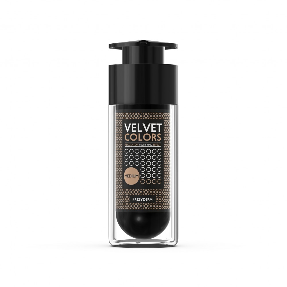 Frezyderm Velvet Colors Medium Ματ Make-Up 30ml – Φυσική Κάλυψη & Ανάλαφρο Μακιγιάζ με Αντιοξειδωτική Προστασία Καλλυντικά
