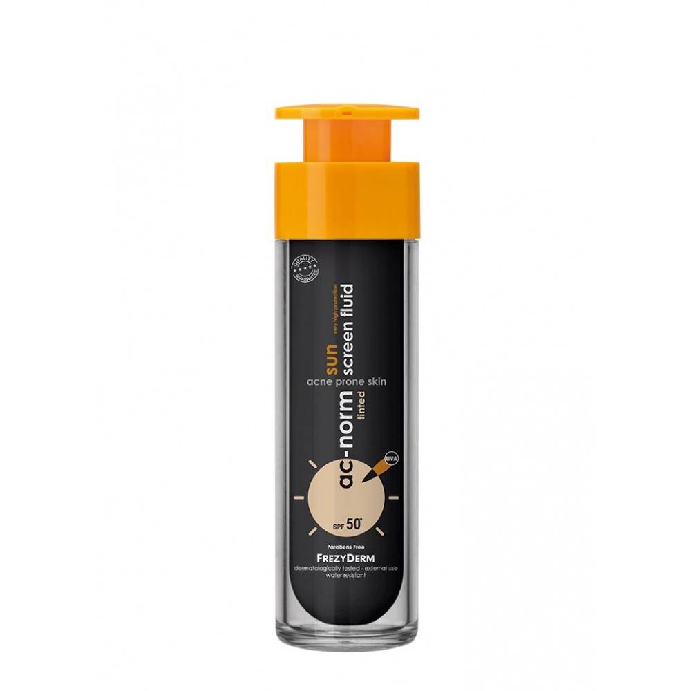 Frezyderm AC-NORM SUN SCREEN FLUID TINTED SPF50+ – Αντηλιακή Κρέμα με Χρώμα για Λιπαρό Δέρμα Καλλυντικά