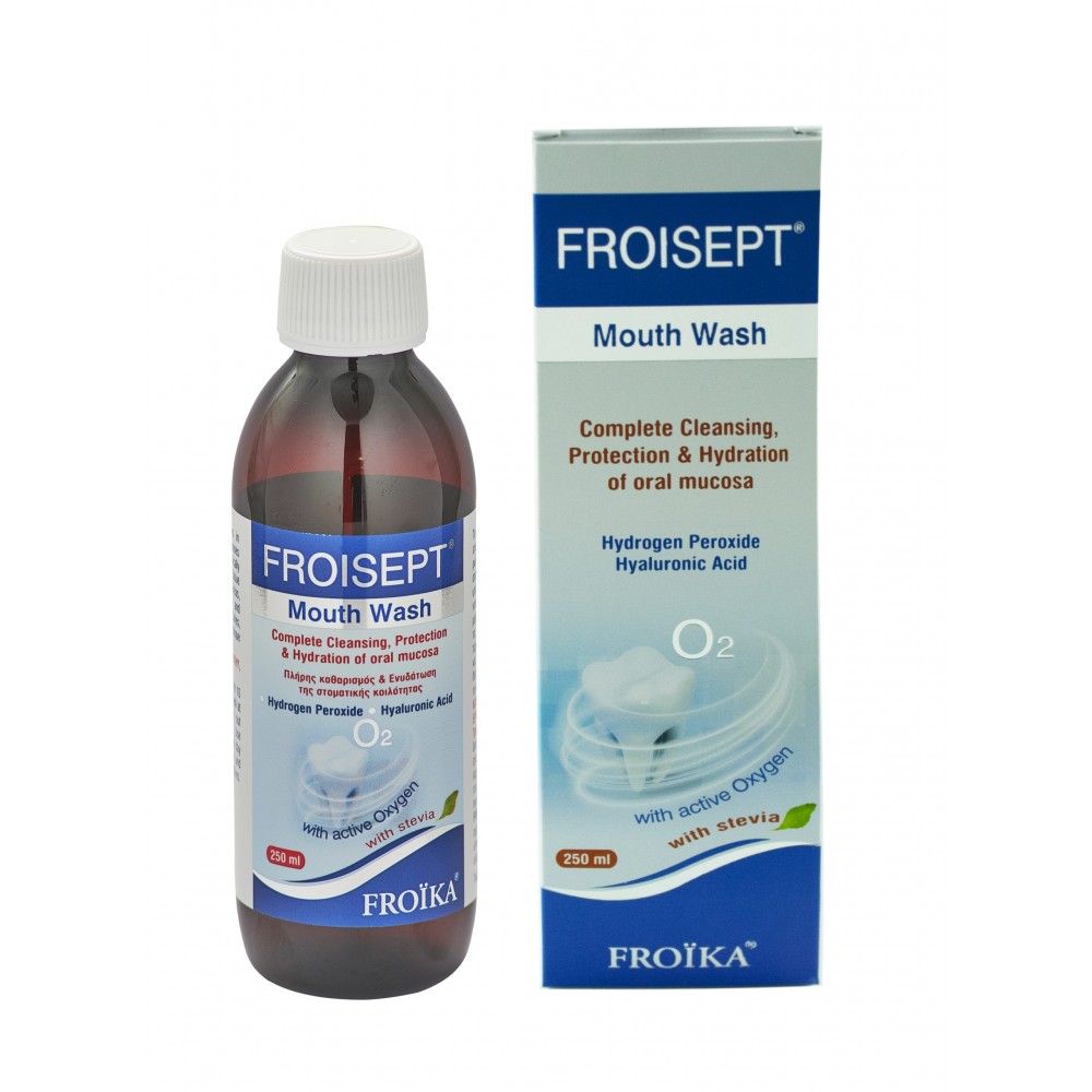 Froika Froisept Mouth Wash με Στέβια 250ml – Αντιμικροβιακή Φροντίδα Χωρίς Αλκοόλη Στοματική φροντίδα