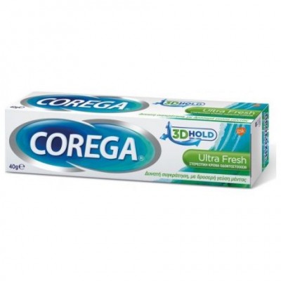 Corega Ultra Fresh Στερεωτική Κρέμα για Τεχνητή Οδοντοστοιχία 40g – Ισχυρή Συγκράτηση & Δροσερή Αναπνοή