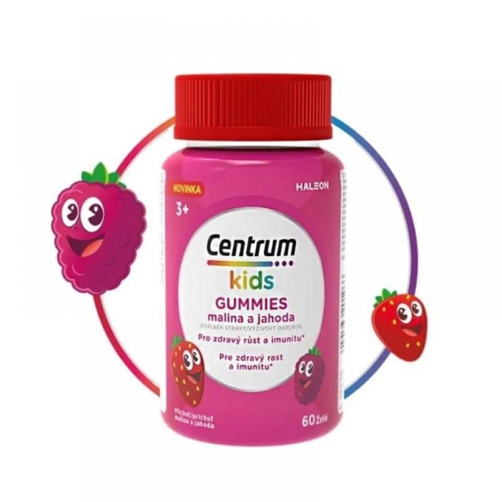Centrum Kids Gummies Φράουλα-Βατόμουρο 60 Ζελεδάκια – Παιδική Πολυβιταμίνη για Ανάπτυξη, Ενέργεια & Ανοσία Συμπληρώματα διατροφής