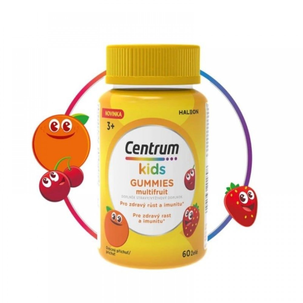 Centrum Kids Gummies Παιδική Πολυβιταμίνη 60 Ζελεδάκια – Ολοκληρωμένη Ημερήσια Υποστήριξη με Γεύση Φρούτων Συμπληρώματα διατροφής
