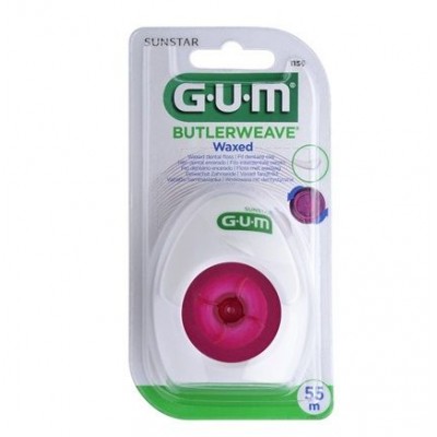 GUM ButlerWeave 1155 Waxed Floss – Κηρωμένο Οδοντικό Νήμα 55m για Ανθεκτικό & Άνετο Καθαρισμό