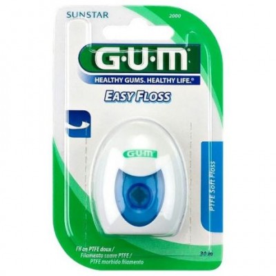 GUM Easy Floss (2000) Οδοντικό Νήμα Μονής Ίνας – Μαλακό & Ανθεκτικό Καθαριστικό Νήμα 30m