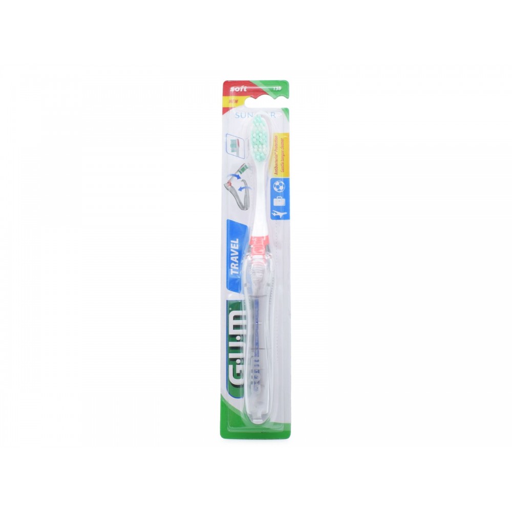GUM Travel 158 Soft – Αναδιπλούμενη Μαλακή Οδοντόβουρτσα για Ταξίδια, 1 Τεμάχιο Στοματική φροντίδα