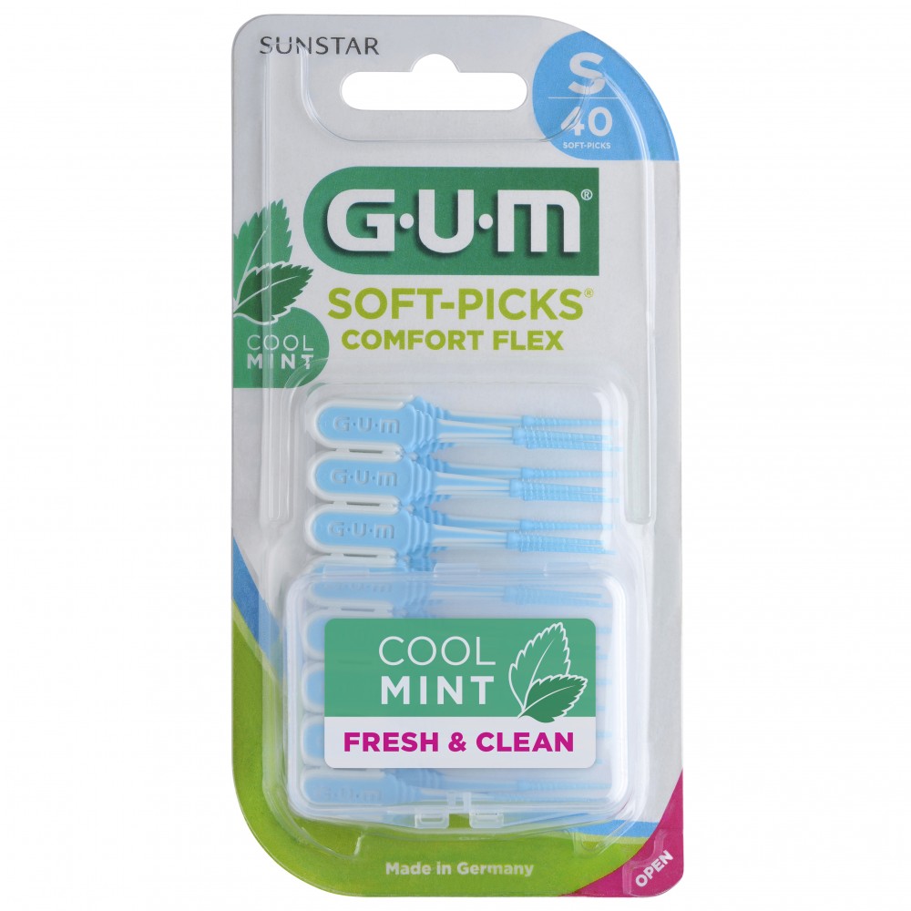 GUM 669 Soft Picks Comfort Flex Mint Small 40τμχ – Δροσερός Καθαρισμός & Ευελιξία για Στενά Μεσοδόντια Στοματική φροντίδα