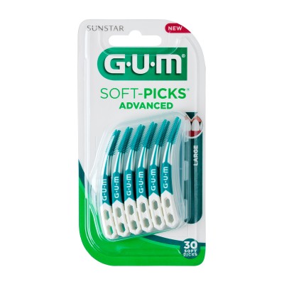 GUM 651 Soft Picks Advanced Large 30τεμ – Προηγμένα Μεσοδόντια Βουρτσάκια Χωρίς Μέταλλο για Καθημερινή Φροντίδα