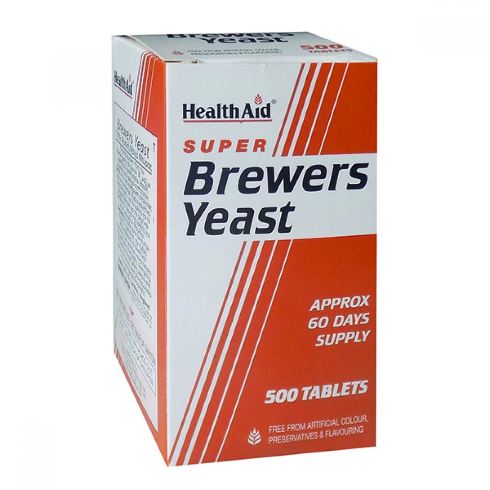 HealthAid Brewer’s Yeast 300mg – Μαγιά Μπύρας για Μαλλιά, Δέρμα & Ενέργεια – 500 Ταμπλέτες Συμπληρώματα διατροφής