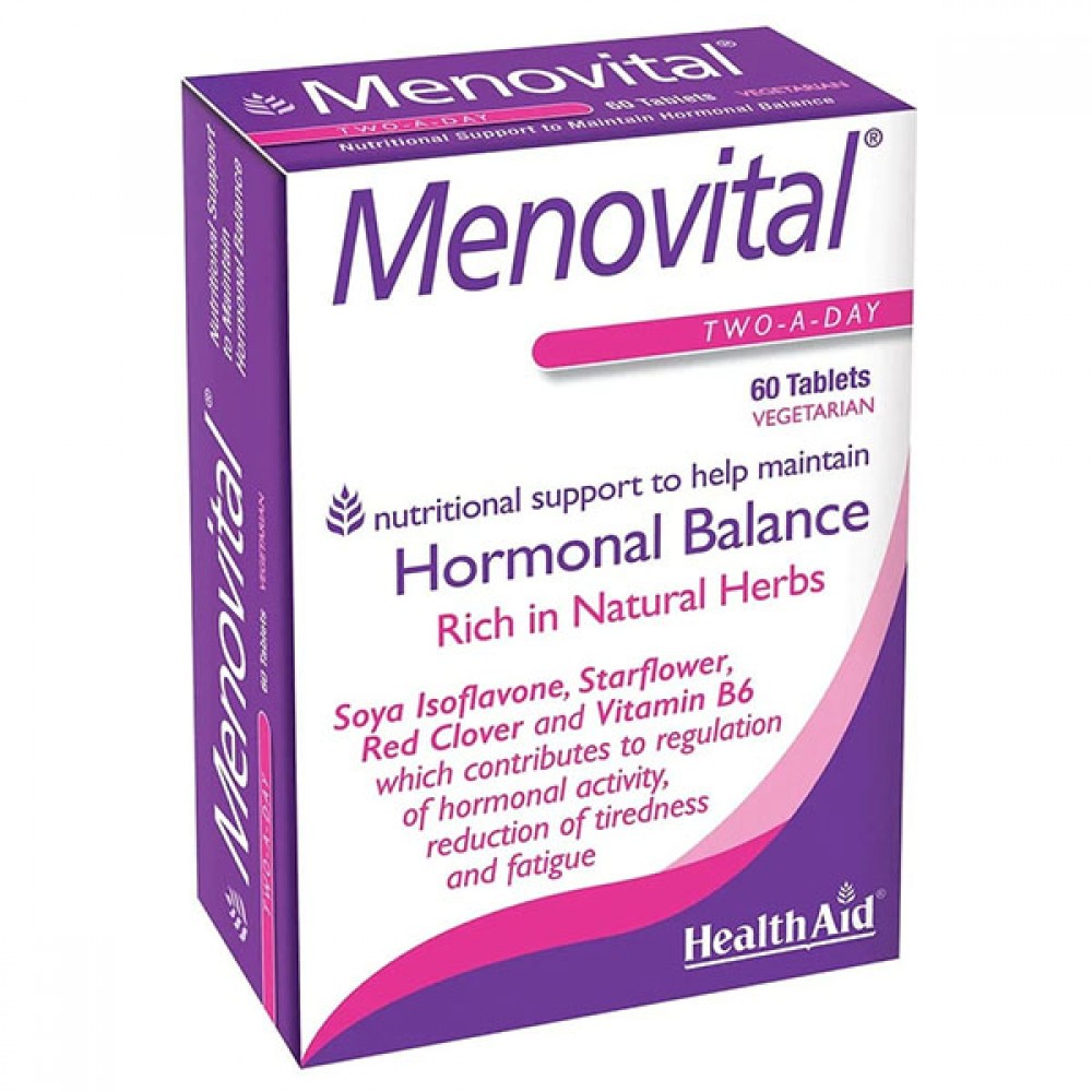 HealthAid Menovital – Φυσικό Συμπλήρωμα για Ορμονική Ισορροπία & Εμμηνόπαυση Συμπληρώματα διατροφής
