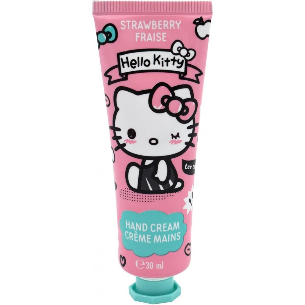 Hello Kitty Κρέμα Χεριών & Νυχιών Άρωμα Φράουλας 30ml – Απαλή Ενυδάτωση για Παιδιά & Ενήλικες με Γλυκό Άγγιγμα Φροντίδας Περιποίηση Άκρων 