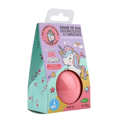 Hello Kitty & Friends Unicorn Bath Bomb 175g – Μαγική Μπάλα Μπάνιου με Άρωμα & Χρώμα Ουράνιου Τόξου!