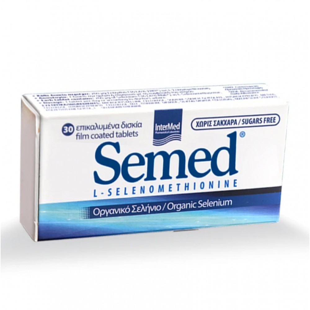 Intermed Semed 55μg – Συμπλήρωμα Οργανικού Σεληνίου για Ισορροπία Θυρεοειδούς & Αντιοξειδωτική Προστασία 30tabs Συμπληρώματα διατροφής