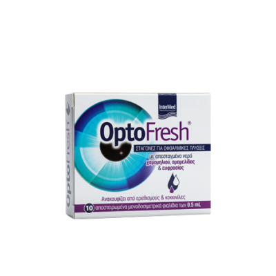 Intermed OptoFresh Μονοδόσεις Οφθαλμικών Πλύσεων 10x0.5ml – Καθαρισμός, Ενυδάτωση & Φυσική Ανακούφιση για τα Μάτια