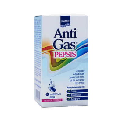 InterMed AntiGas Pepsis – 14 αναβράζοντα δισκία λεμονιού