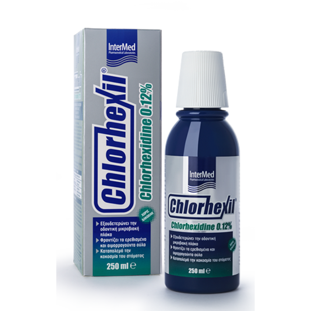 Intermed Chlorhexil® 0.12% Mouthwash 250ml – Στοματικό Διάλυμα με Ενισχυμένη Αντιμικροβιακή Δράση Στοματική φροντίδα