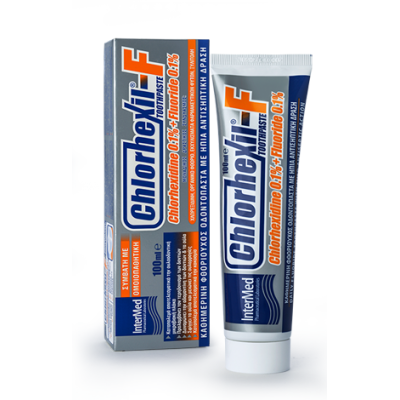 INTERMED Chlorhexil-F Toothpaste Chlorhexidine 0.1% + Fluoride 0.1% Οδοντόκρεμα για την Καθημερινής Χρήσης 100ml