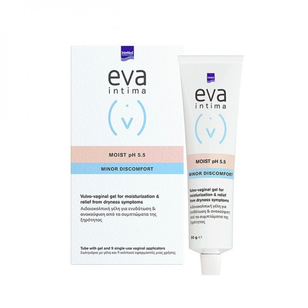 Eva Intima Moist pH 5.5 Gel – Κολπική Ενυδάτωση με Χαμομήλι & Αλόη | 9 x 5gr Ευαίσθητη Περιοχή 