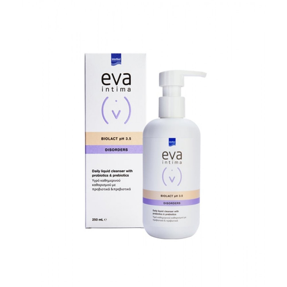 Intermed Eva Intima Biolact pH 3.5 Disorders Υγρό Καθημερινού Καθαρισμού με Προβιοτικά και Πρεβιοτικά, 250ml Ευαίσθητη Περιοχή 