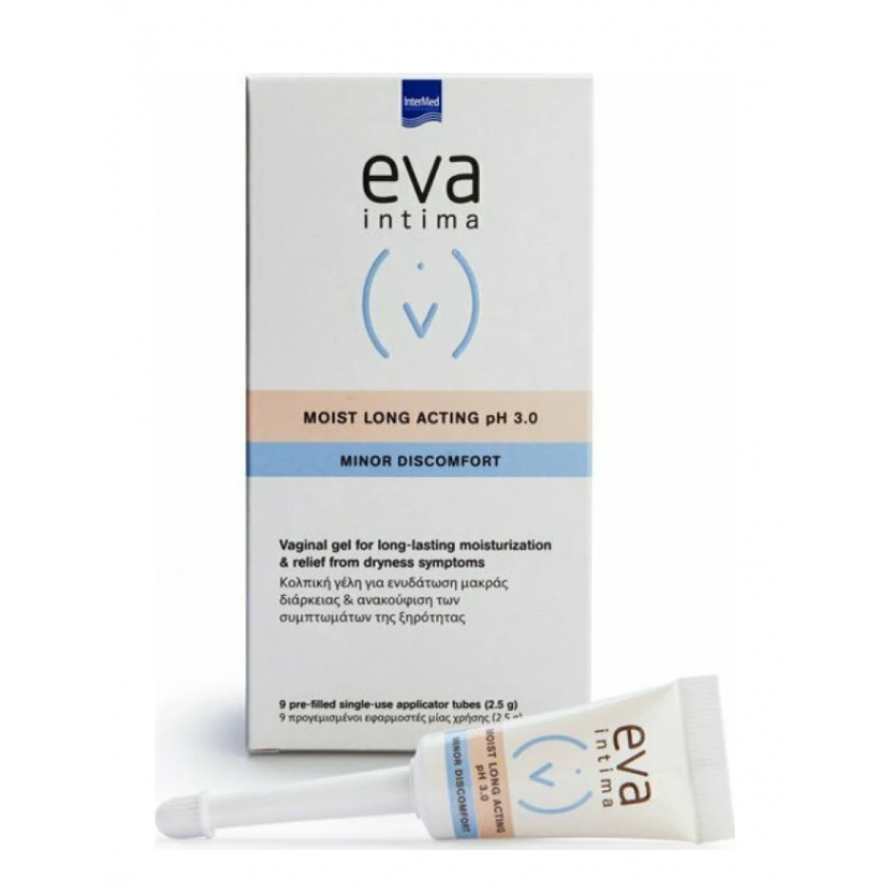 Intermed Eva Intima Moist Long Acting pH 3.0 – Κολπική Γέλη Παρατεταμένης Δράσης για Ανακούφιση από την Ξηρότητα Ευαίσθητη Περιοχή 