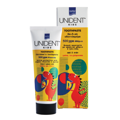 Intermed Unident Kids Toothpaste Παιδική Οδοντόκρεμα 500ppm Φθόριο 2y+, 50ml