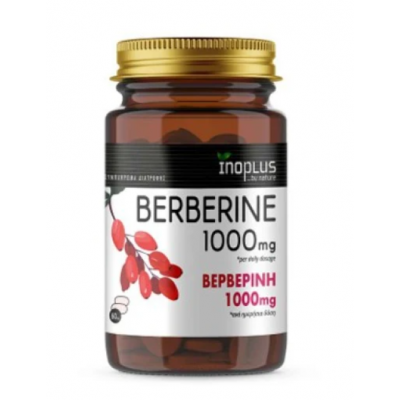 Inoplus Berberine 1000mg – Ρύθμιση Σακχάρου, Μεταβολισμός & Καρδιοπροστασία | 60 Δισκία