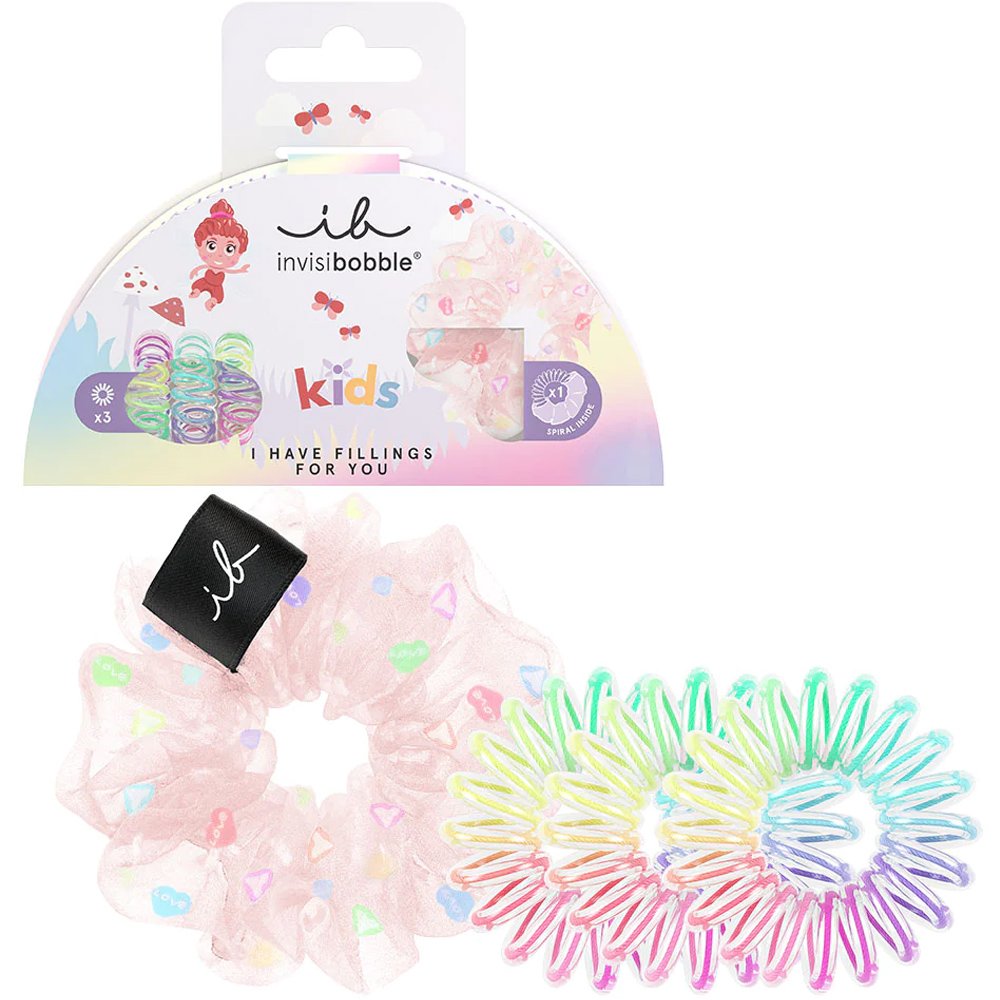 Invisibobble Promo Kids I Have Fillings For You Sprunchie 1 Τεμάχιο & Hair Spiral 3 Τεμάχια Φροντίδα μαλλιών