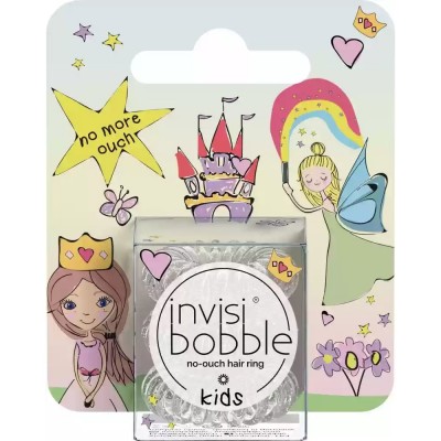 Invisibobble No-Ouch Hair Ring Princess Sparkle – Παιδικά Λαστιχάκια Μαλλιών 3τμχ