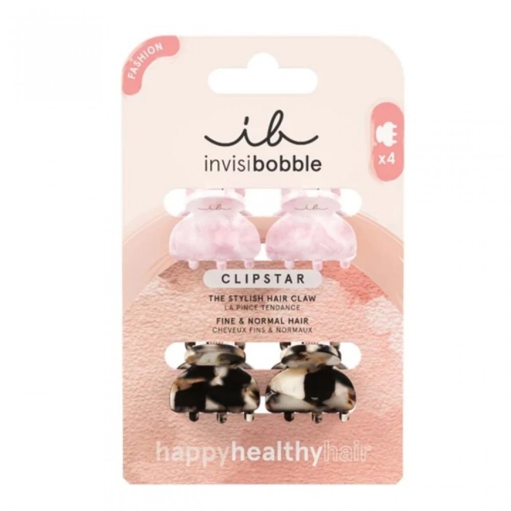 Invisibobble Clipstar The Stylish Hair Claw Petit Four (Σετ με Τέσσερα Μικρά Κλάμερ Μαλλιών) Φροντίδα μαλλιών